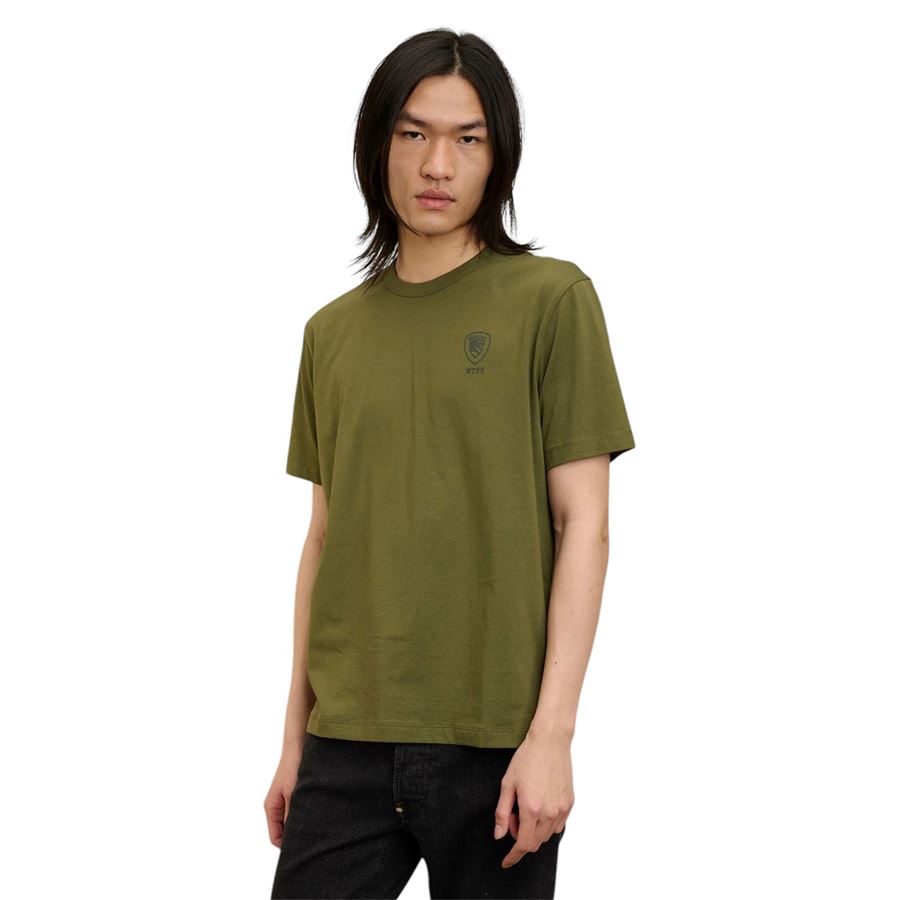 Newton t-shirt con logo tono su tono da uomo Blauer | 25SBLUH02193647