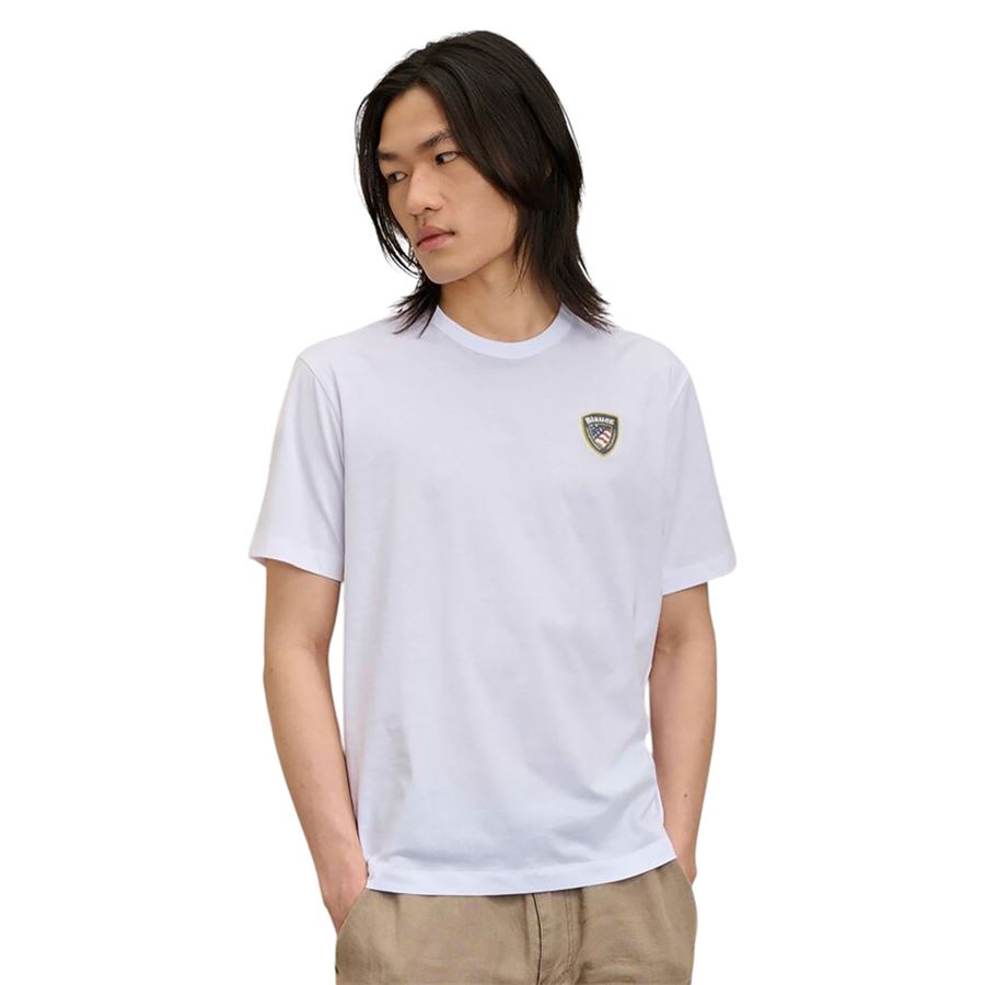 Faxon T-shirt manica corta da uomo con logo gommato Blauer | 25SBLUH02194100
