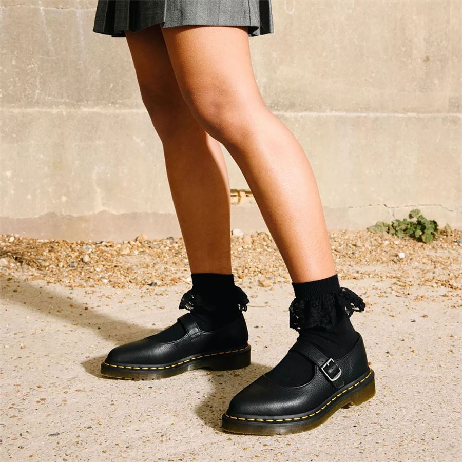 Elphie Mary Jane sneakers da donna in pelle Virginia Dr Martens | 40685001