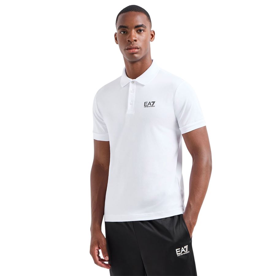 Polo Core Identity in cotone stretch da uomo EA7 | 8NPF141100