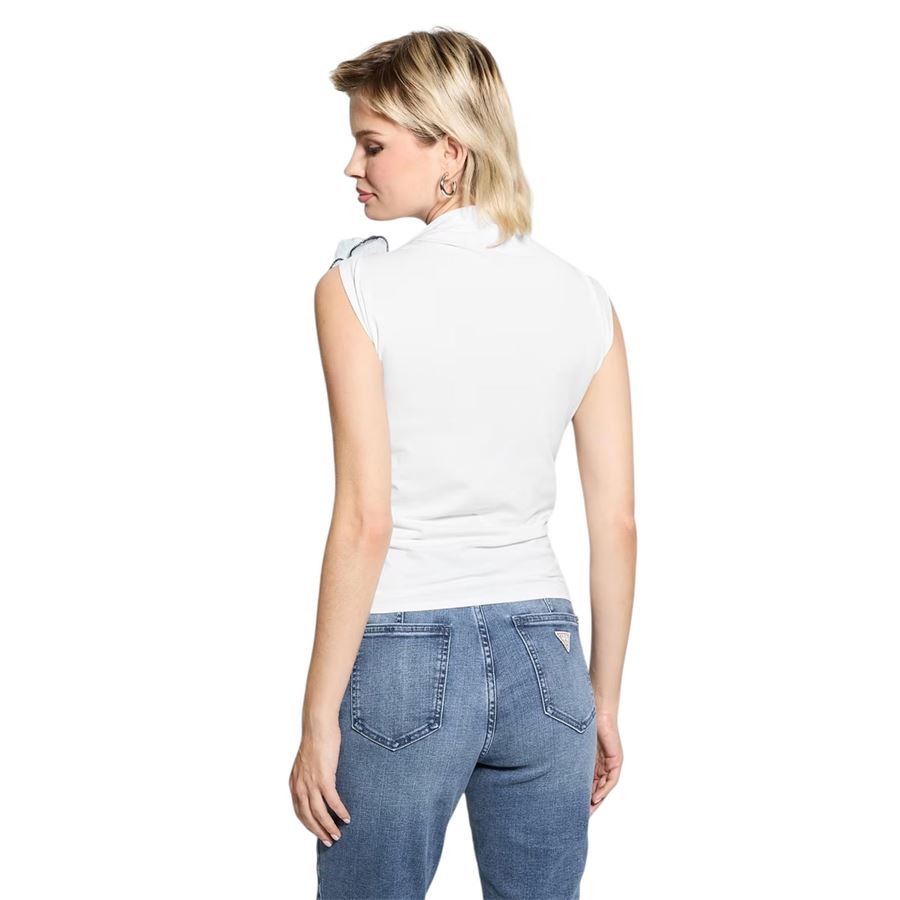 Ariane 3d Embroidery Sl Top da donna Guess | W5GP32/J1314G011