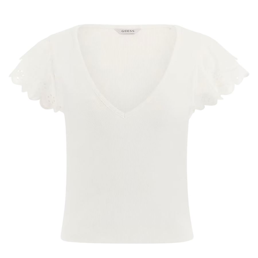Ss Dahlia Sangallo Rib Top da donna Guess | W5GP56/KCV52G011