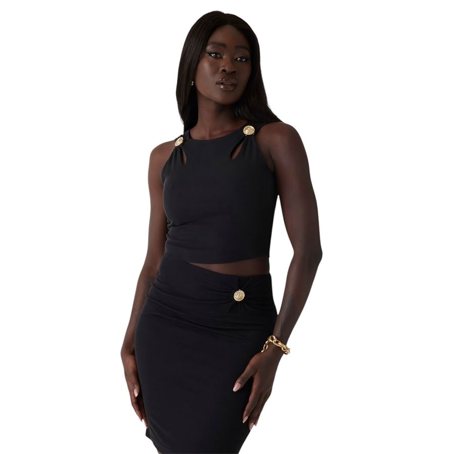 Zama Crop top con dettagli cut-out da donna Guess | W5RP13/KAQL2JBLK