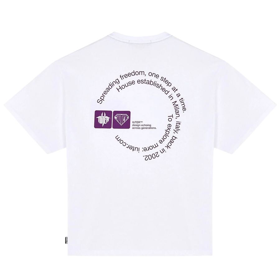 Circle Tee t-shirt manica corta da uomo Iuter | 25SITS02WHITE