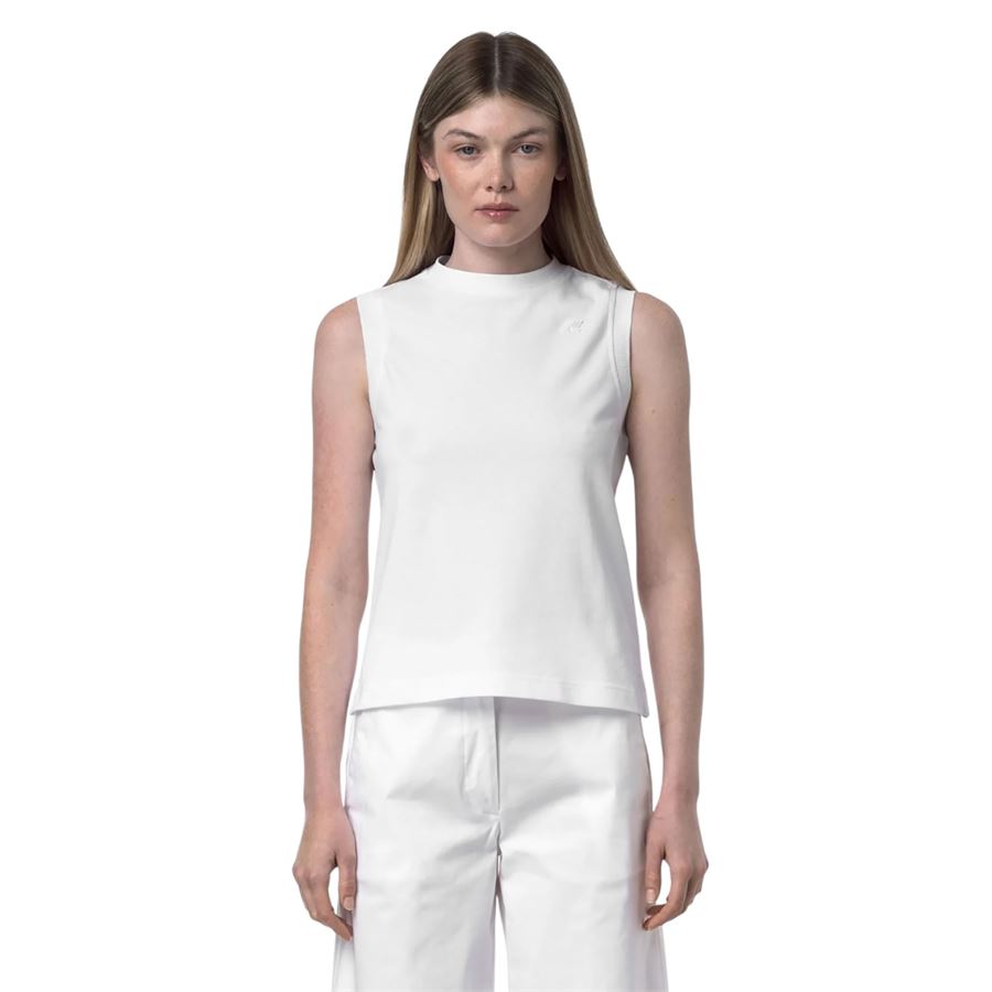 Mosa pique t-shirt giromanica da donna K-Way | K6132FW001