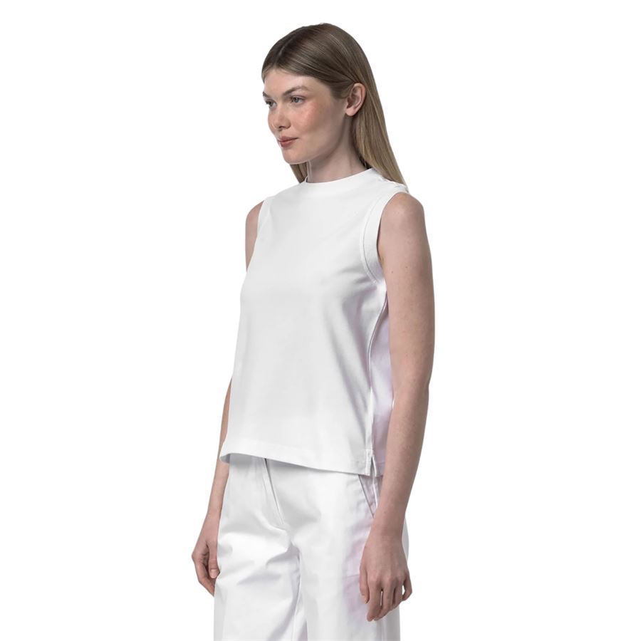 Mosa pique t-shirt giromanica da donna K-Way | K6132FW001
