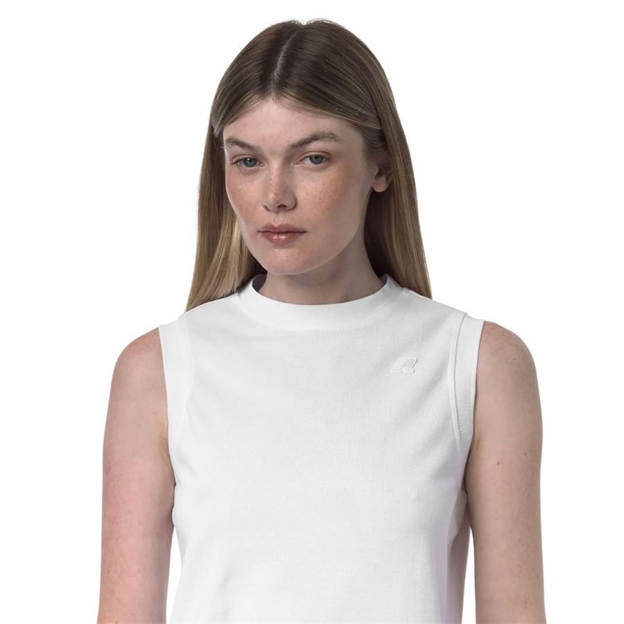 Mosa pique t-shirt giromanica da donna K-Way | K6132FW001