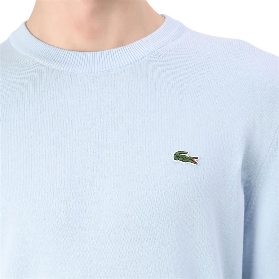 Pullover girocollo monocromatico in cotone da uomo Lacoste | AH0128T01
