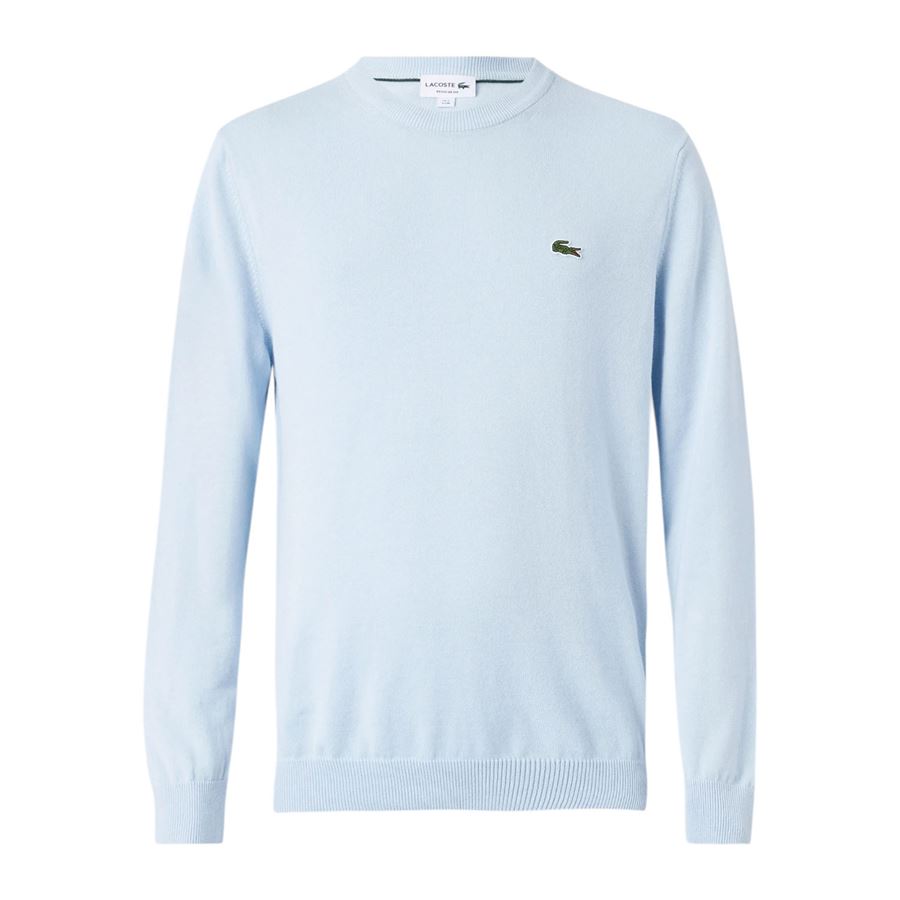 Pullover girocollo monocromatico in cotone da uomo Lacoste | AH0128T01