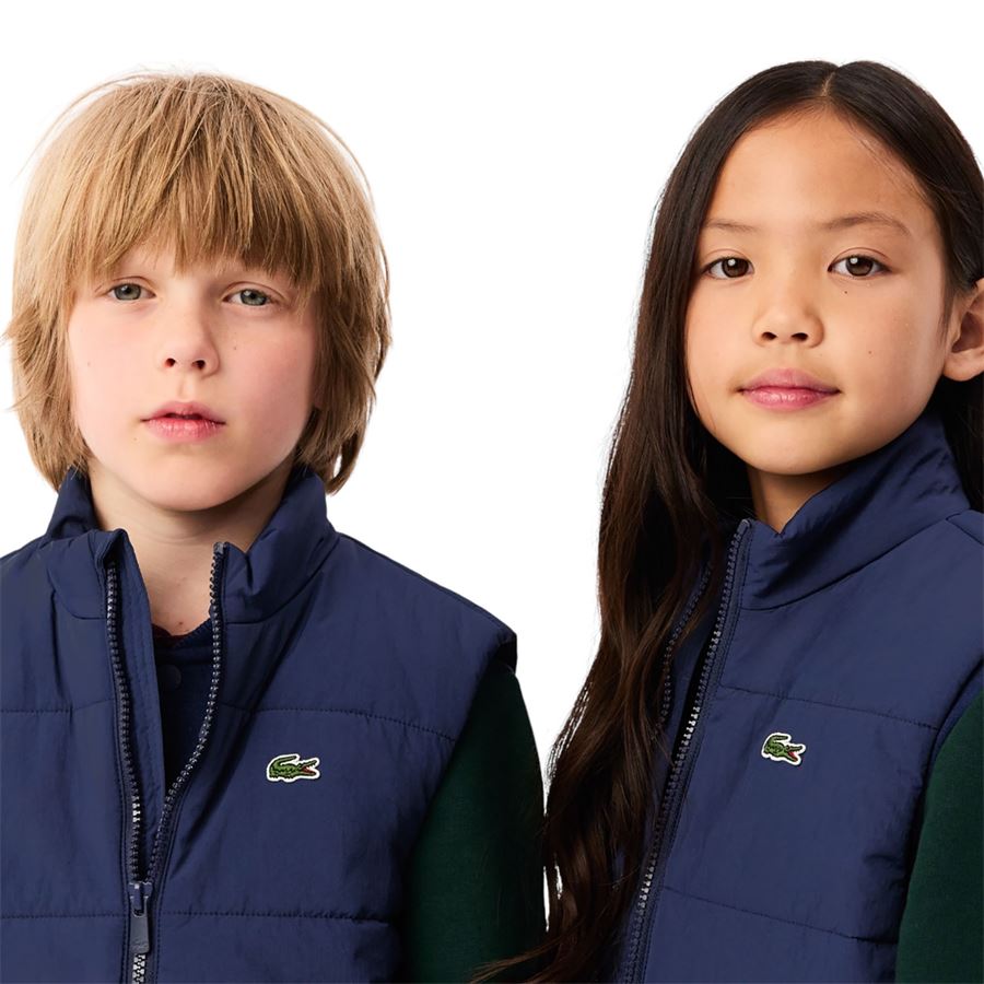 Piumino senza maniche in taffetà da bambino Lacoste | BJ3521166