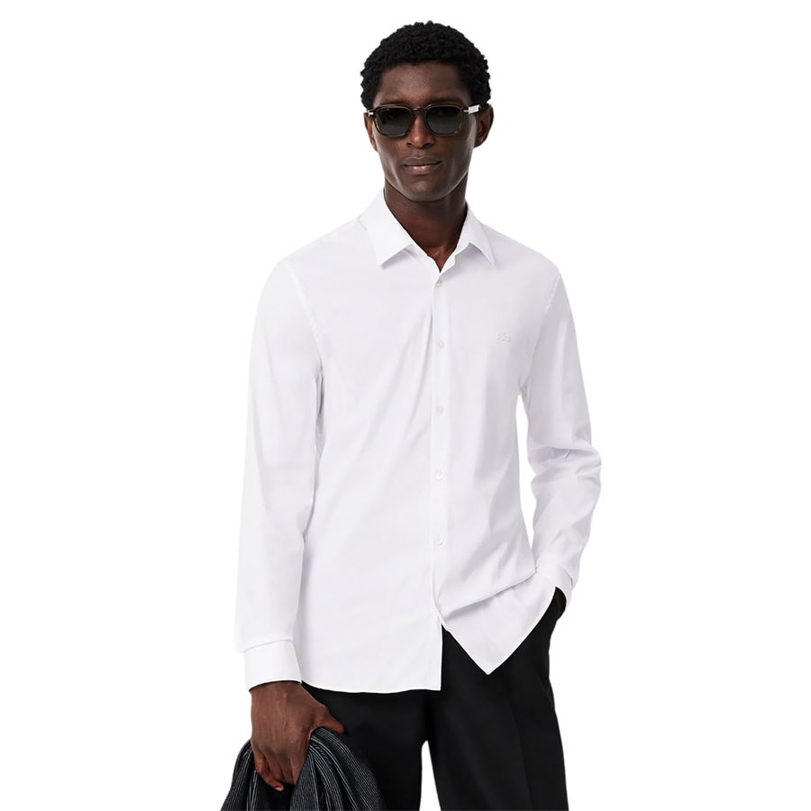 Camicia in popeline stretch slim fit da uomo Lacoste | CH5253001