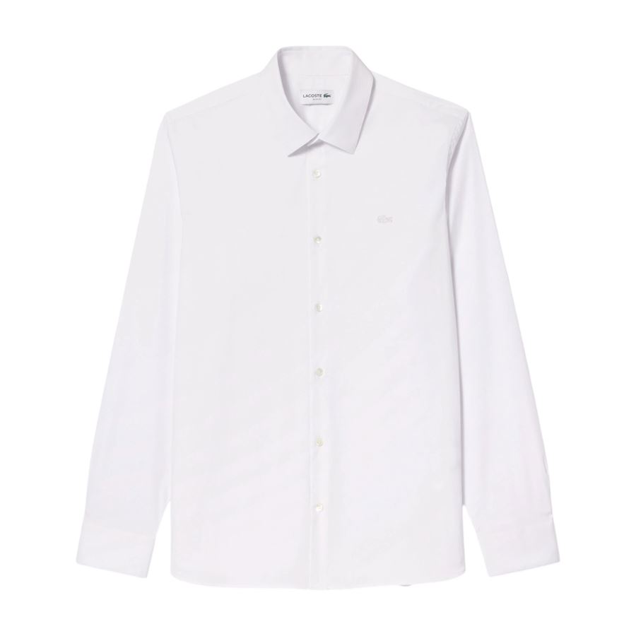 Camicia in popeline stretch slim fit da uomo Lacoste | CH5253001
