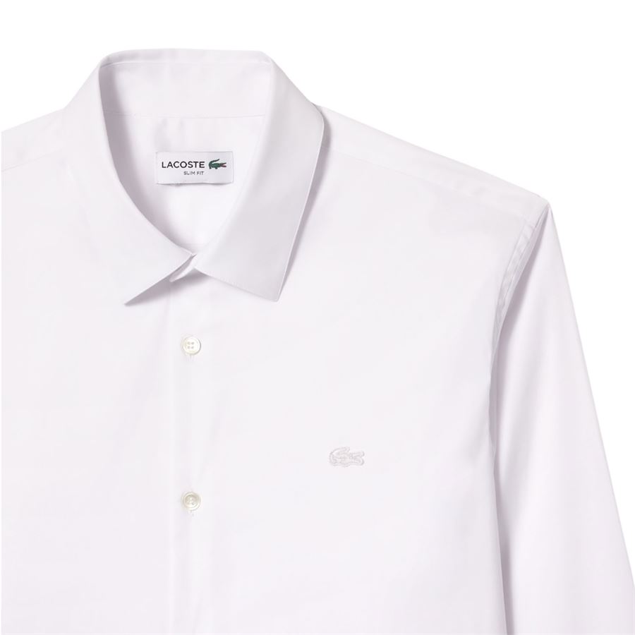 Camicia in popeline stretch slim fit da uomo Lacoste | CH5253001