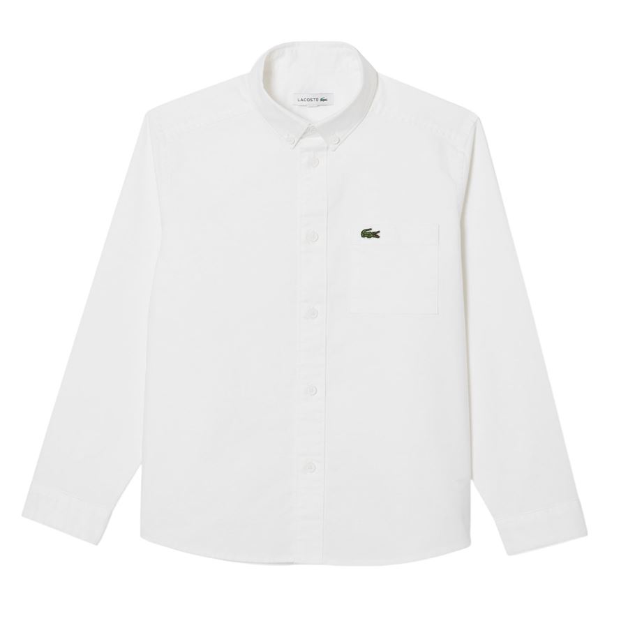 Camicia manica lunga Oxford con tasca sul petto da bambino Lacoste | CJ5296001