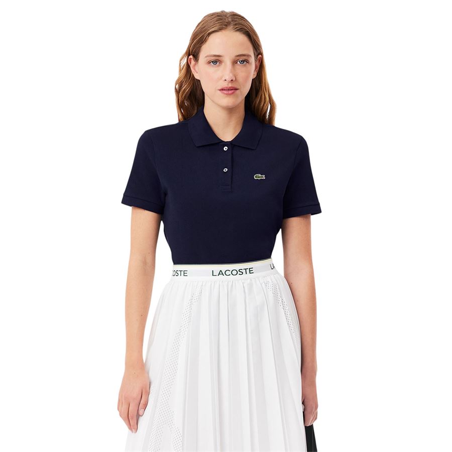 Polo manica corta regular fit in morbido petit piqué da donna Lacoste | PF7839166