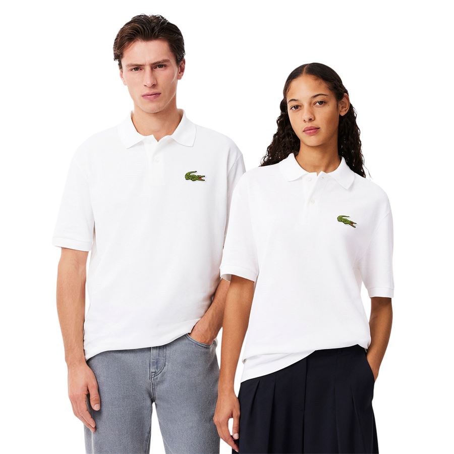 Polo a manica corta loose fit in piqué con stemma L.12.12 uomo donna Lacoste | PH2751001