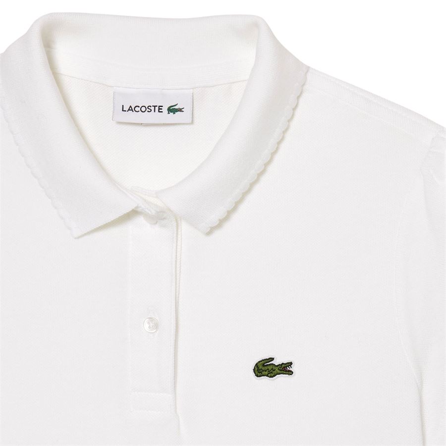 Polo in mini piqué con colletto smerlato da bambina Lacoste | PJ3594001