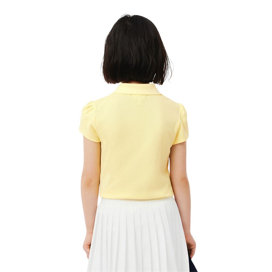Polo in mini piqué con colletto smerlato da bambina Lacoste | PJ3594107