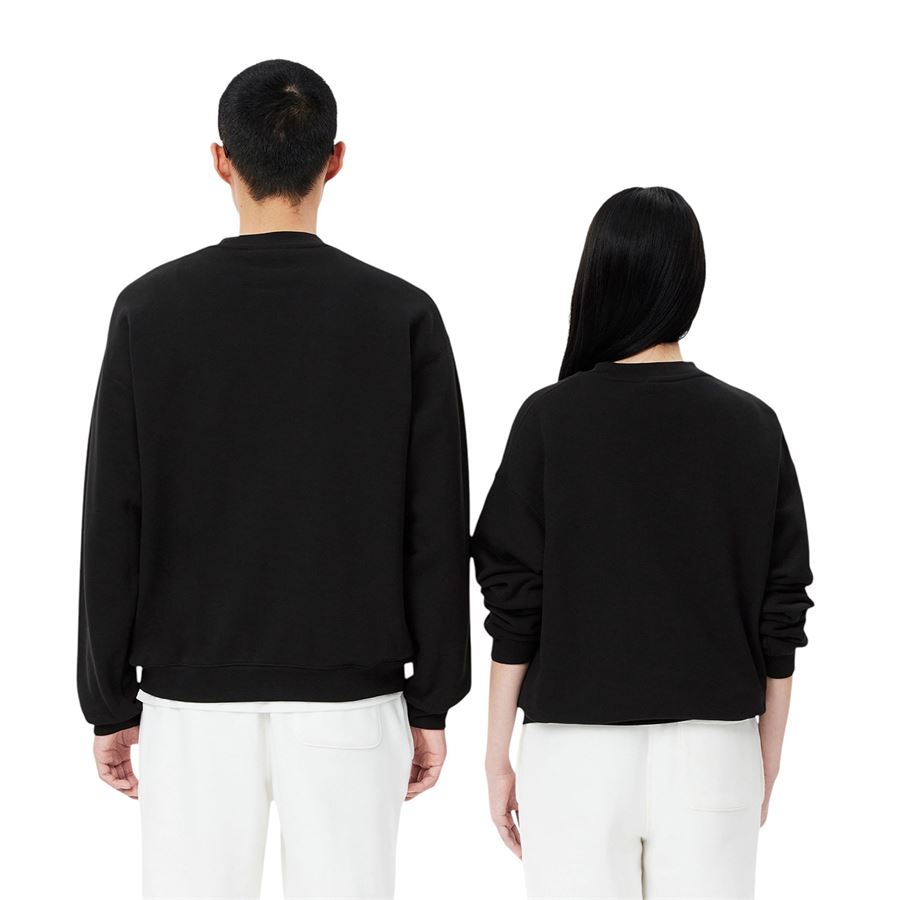 Felpa in pile loose fit con stemma a contrasto Lacoste | SH2741031