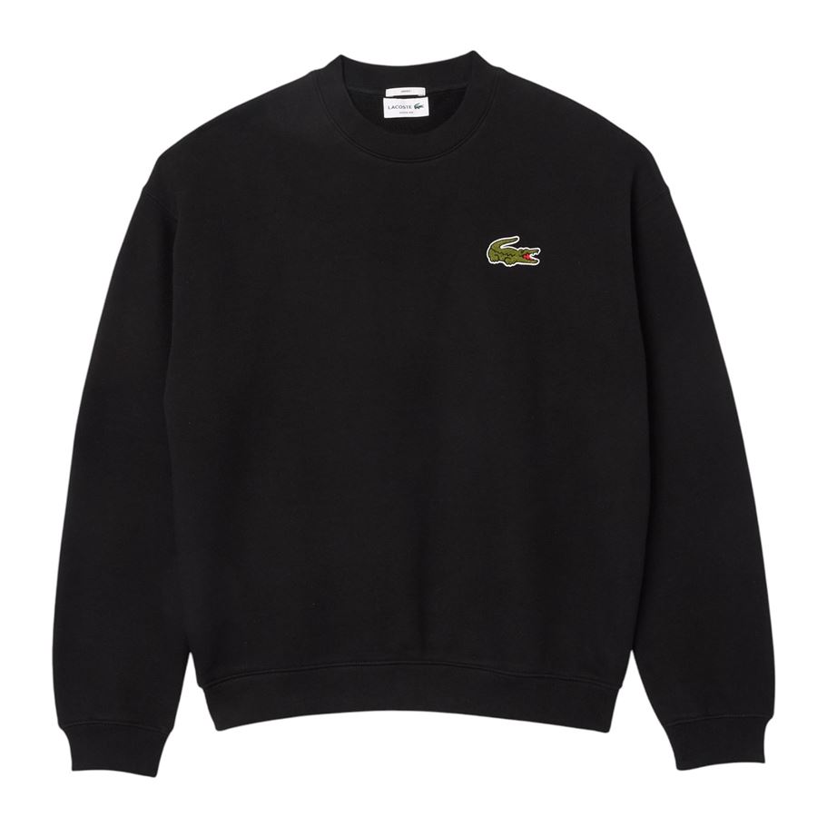 Felpa in pile loose fit con stemma a contrasto Lacoste | SH2741031