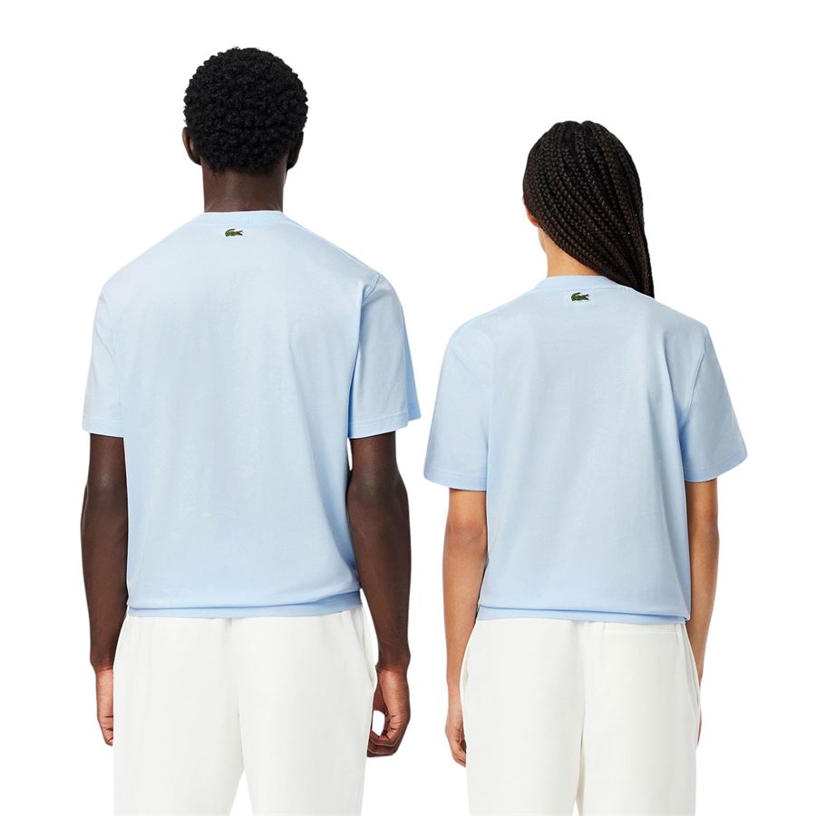 T-shirt in cotone con logo stampato sul petto da uomo Lacoste | TH2739T01