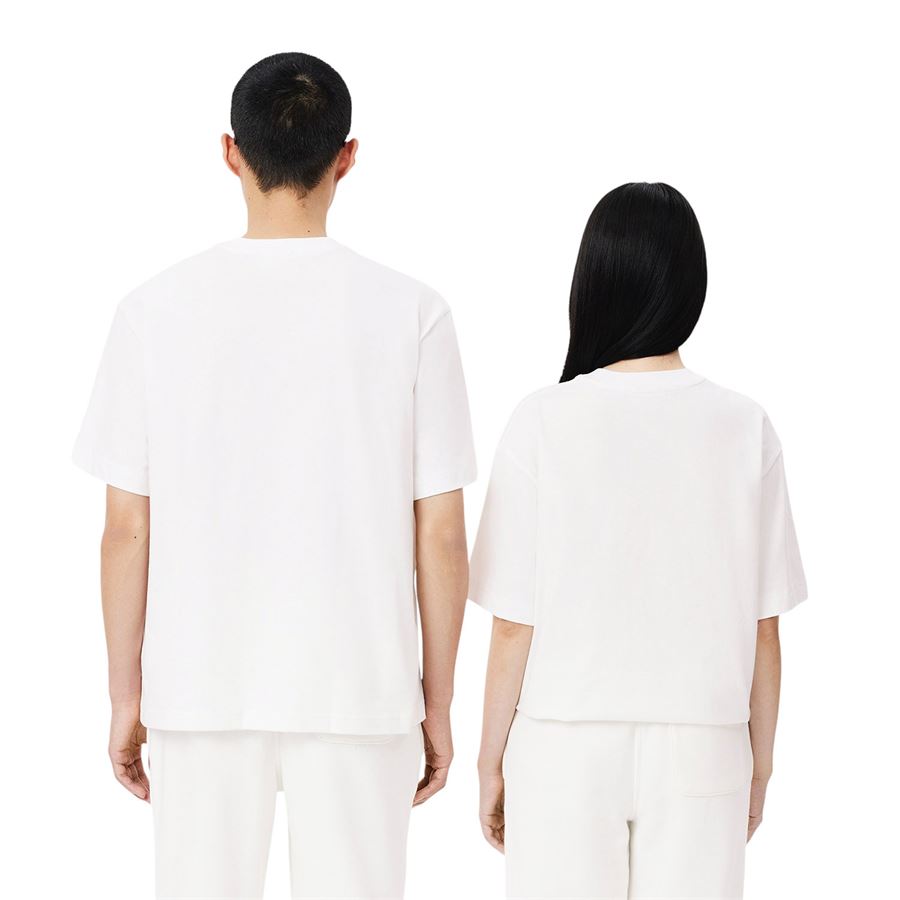 T-shirt in cotone pesante con stemma loose fit Lacoste | TH2745001