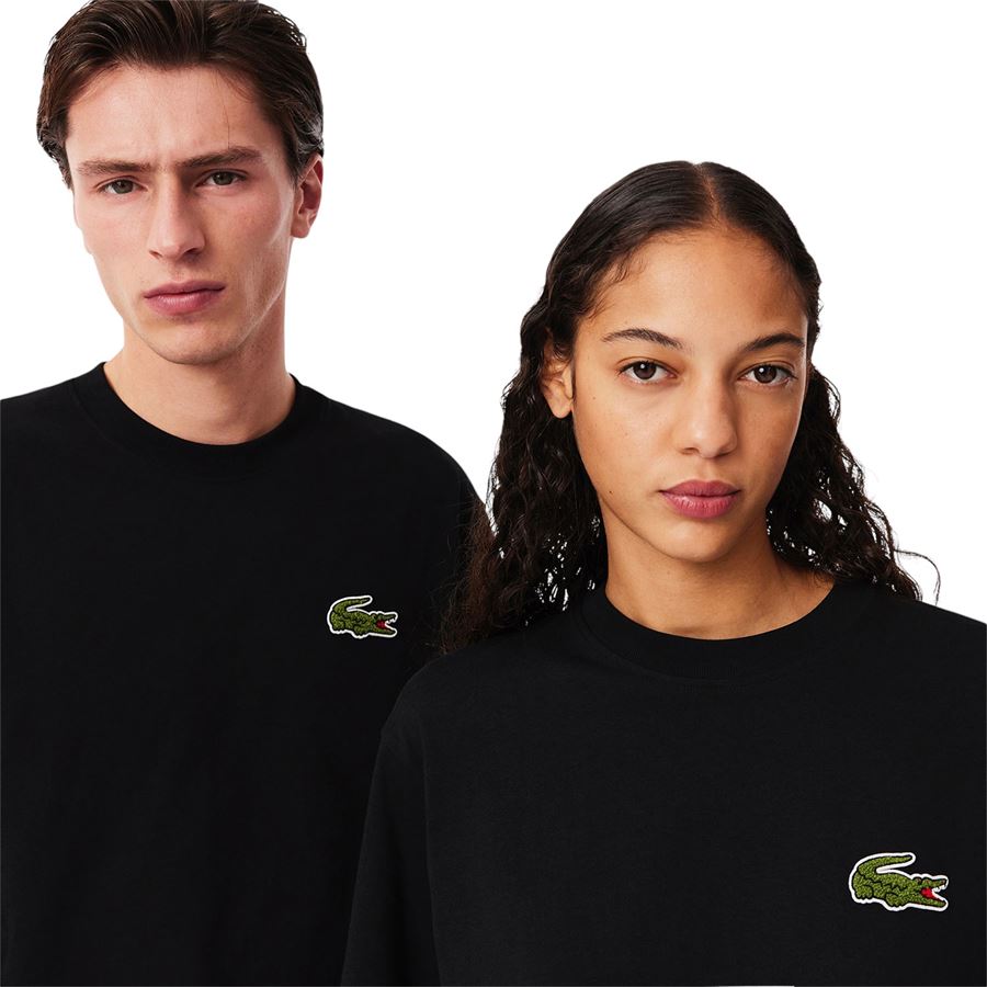 T-shirt in cotone pesante con stemma loose fit Lacoste | TH2745031