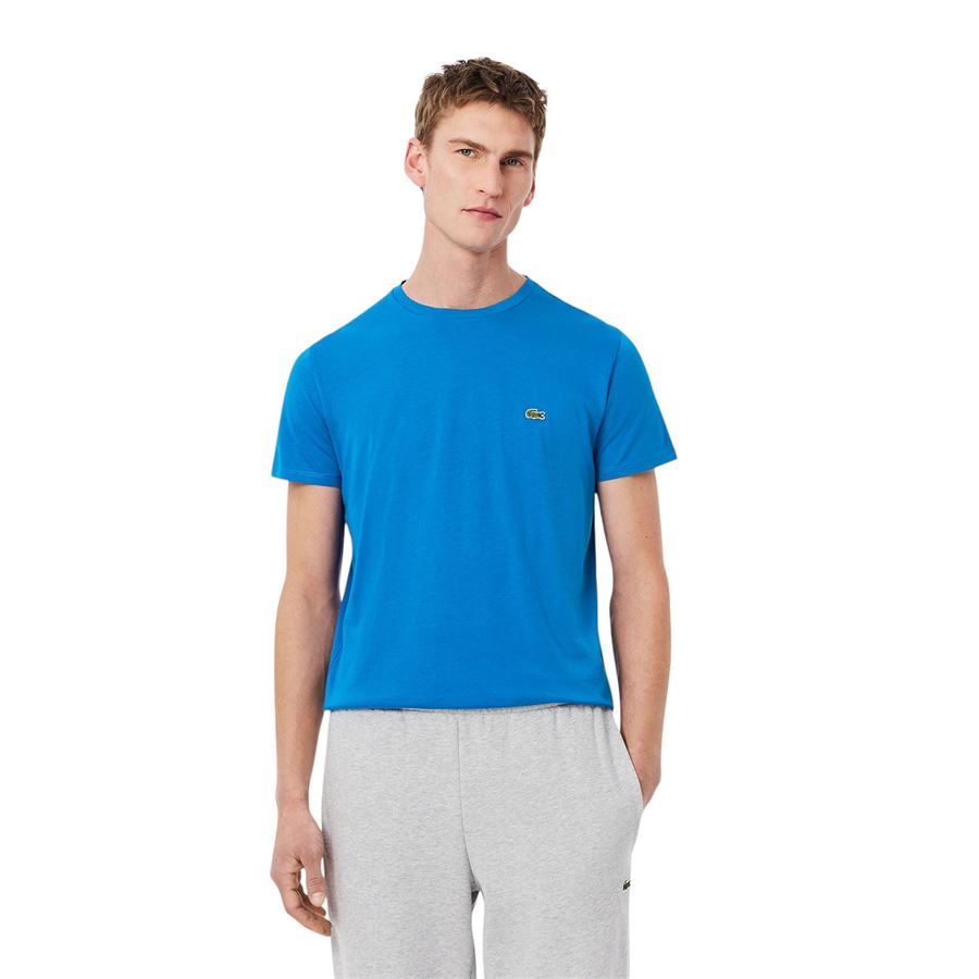 T-shirt girocollo monocromatica in jersey di cotone Pima Lacoste | TH67093D3