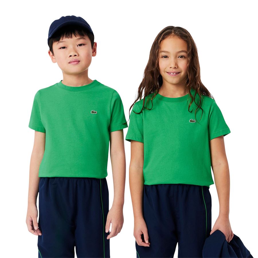 T-shirt manica corta in cotone da bambini Lacoste | TJ1122SIWX