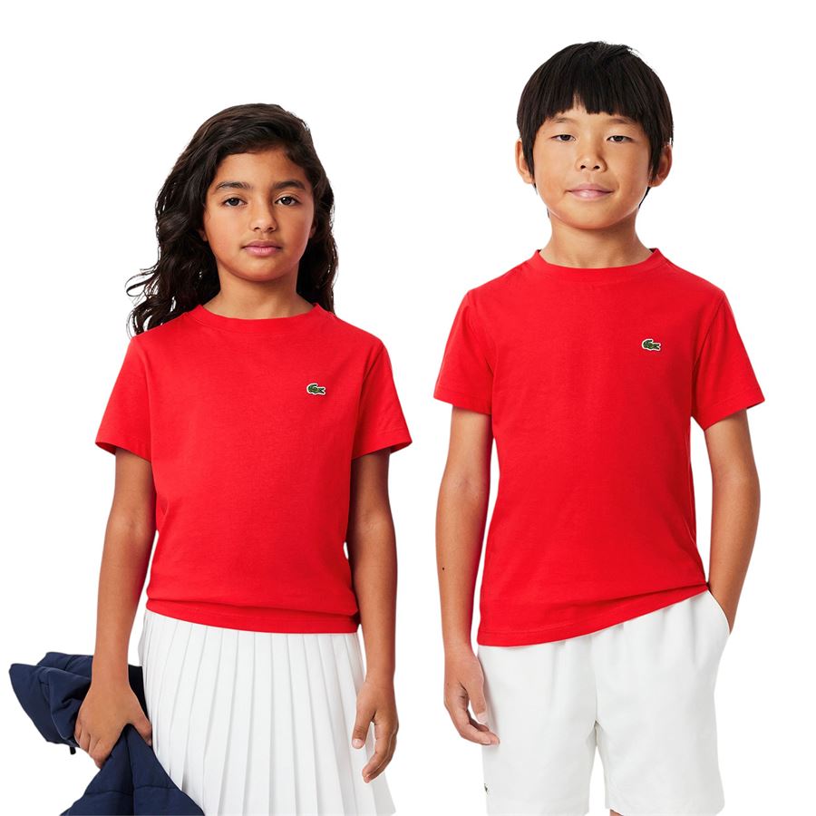 T-shirt manica corta in cotone da bambini Lacoste | TJ1122ZBGX