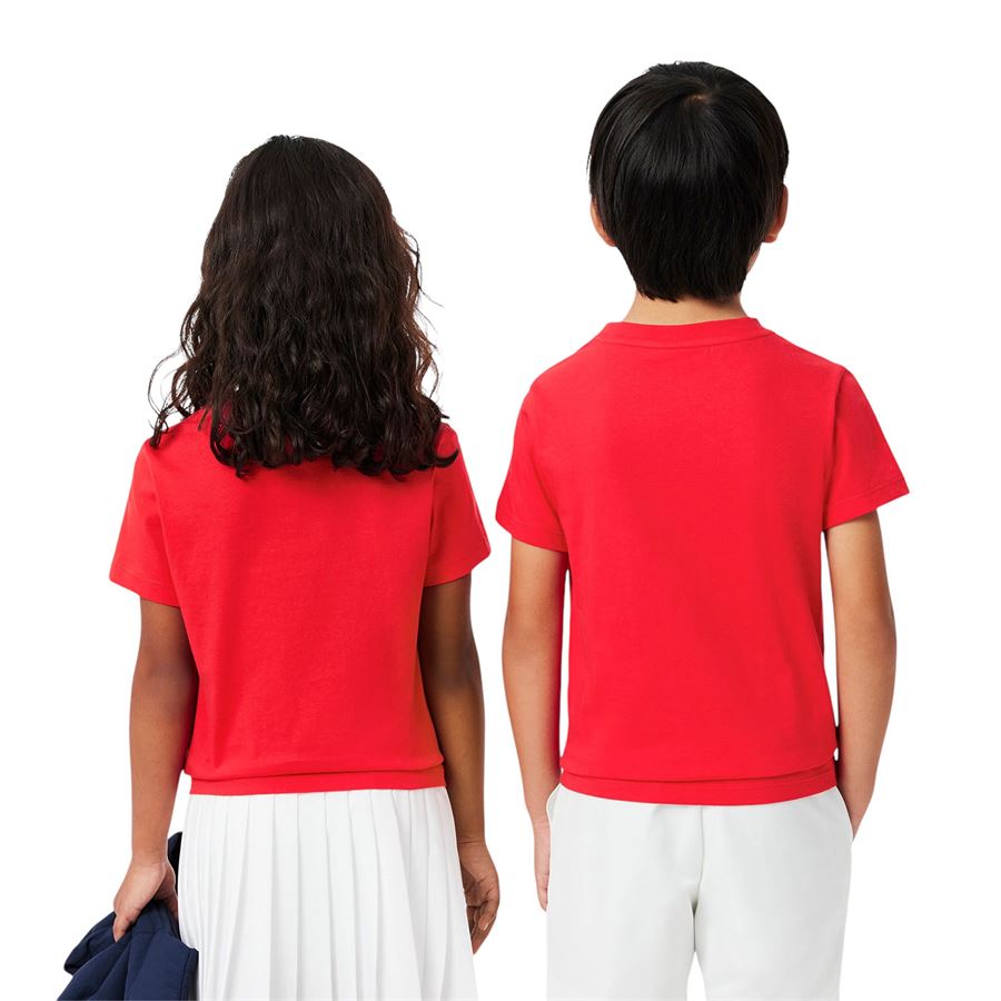 T-shirt manica corta in cotone da bambini Lacoste | TJ1122ZBGX