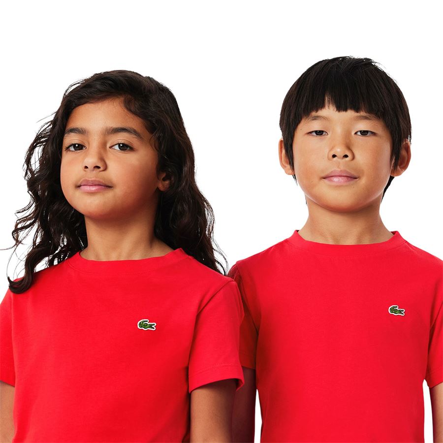 T-shirt manica corta in cotone da bambini Lacoste | TJ1122ZBGX