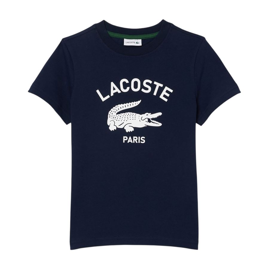 T-shirt in cotone con stampa del brand da bambini Lacoste | TJ3003166