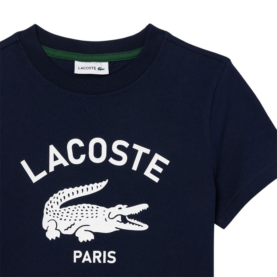 T-shirt in cotone con stampa del brand da bambini Lacoste | TJ3003166