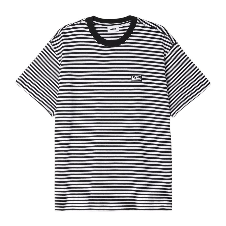 Established Works Eyes Stripe T-shirt a manica corta da uomo Obey | 131080331BKM