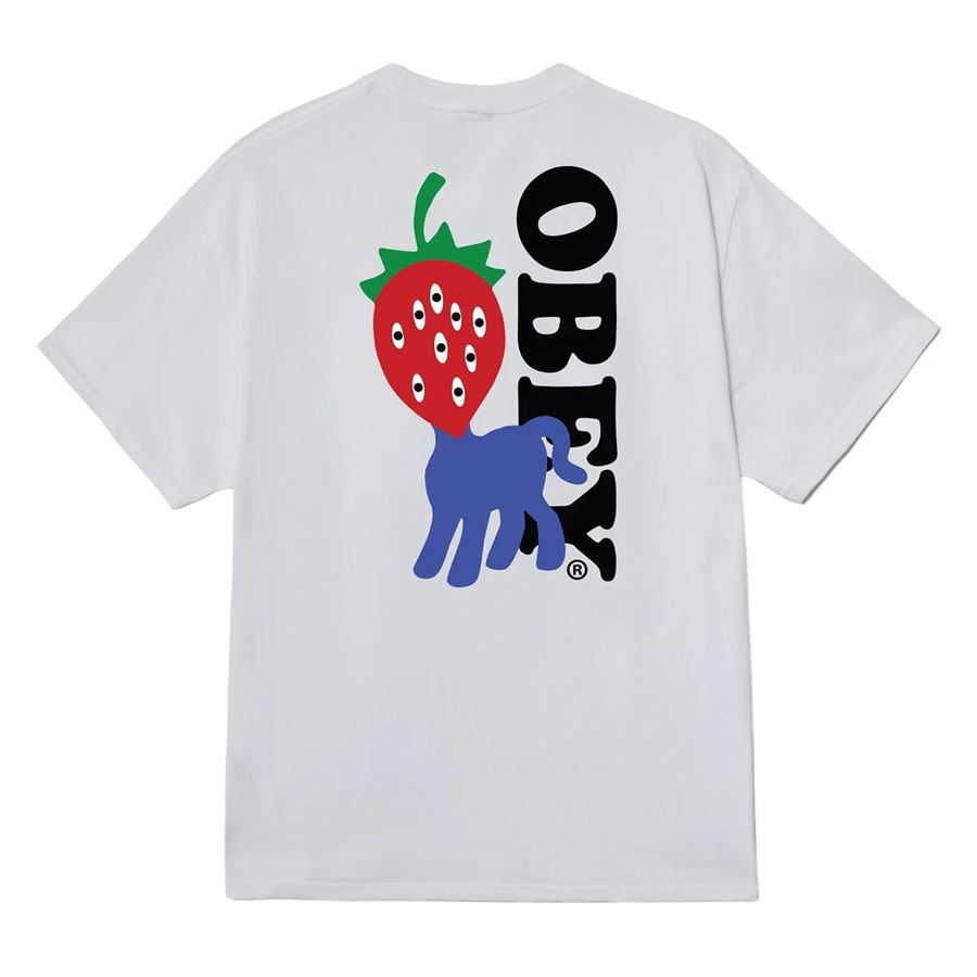Obey Strawberry Classic T-shirt a manica corta da uomo Obey | 165264054WHT