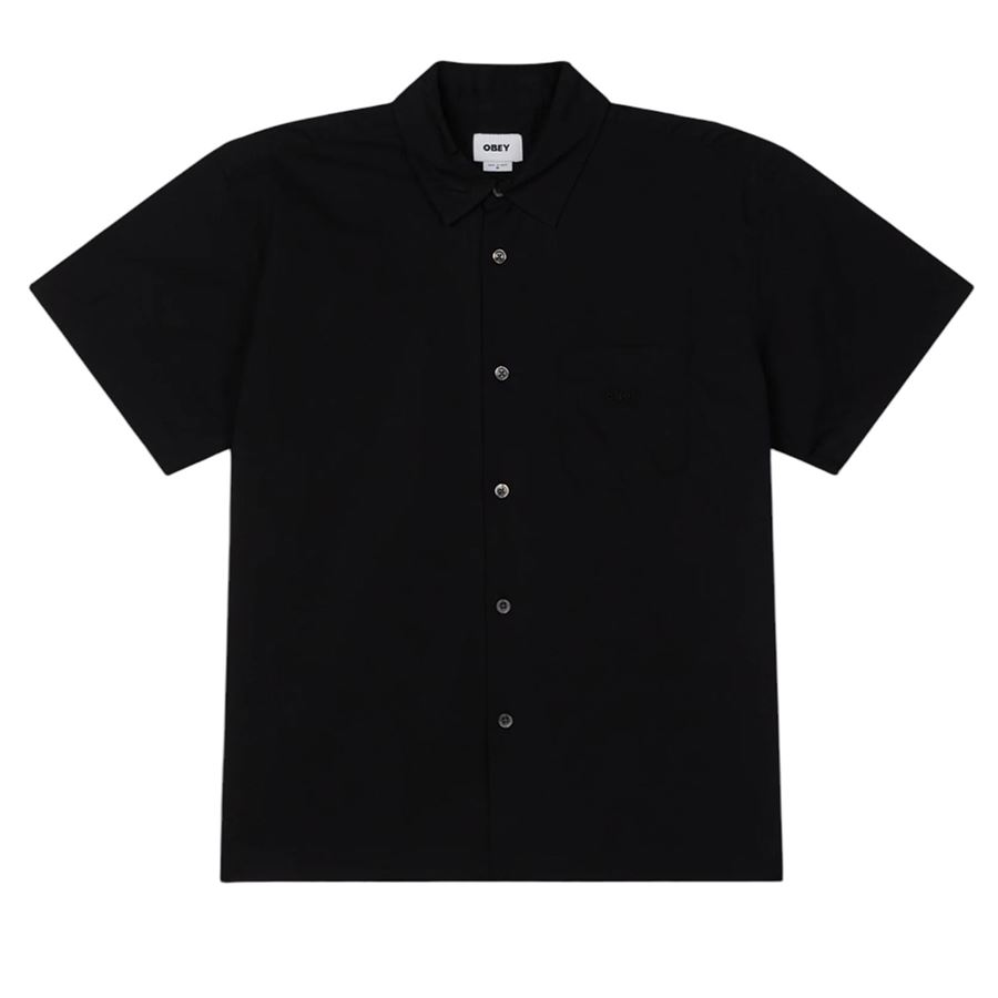 Wire Ss Shirt camicia a manica corta da uomo Obey | 181210435BLK