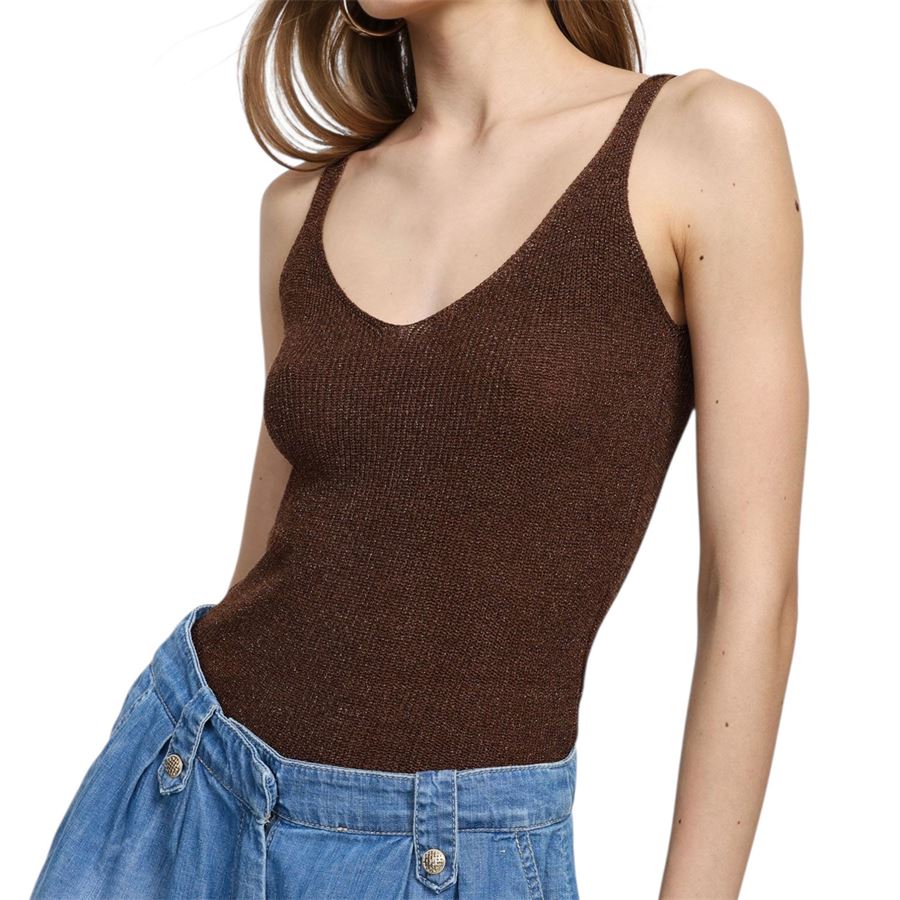 Top con spalline e scollo a v da donna Please | R8510PU1451854