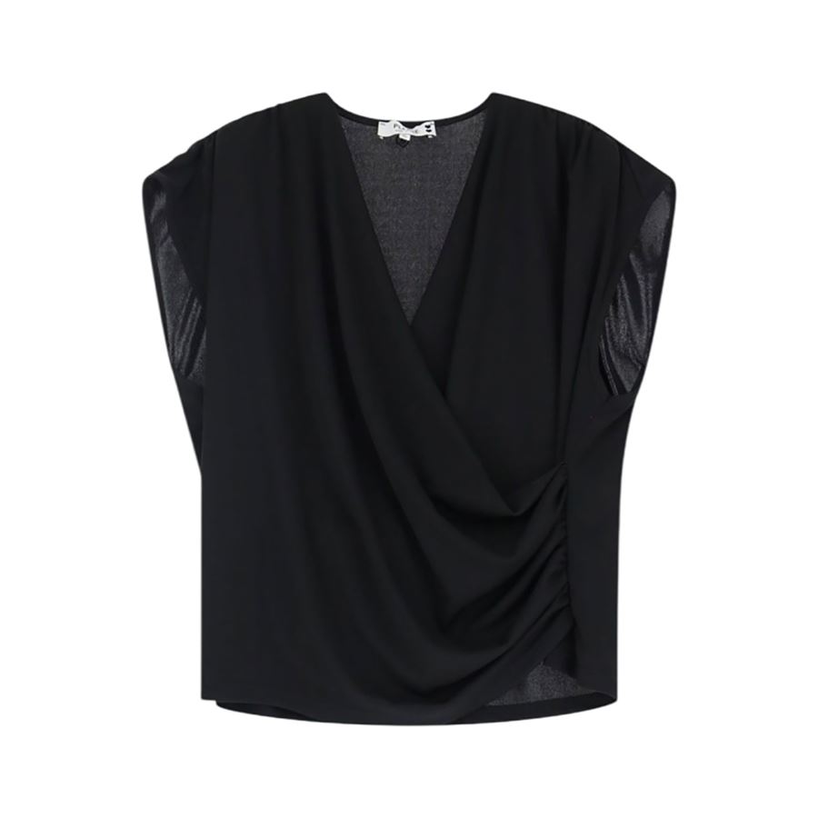 Maglia con scollo a v drappeggiato da donna Please | T0SUAKV0001900