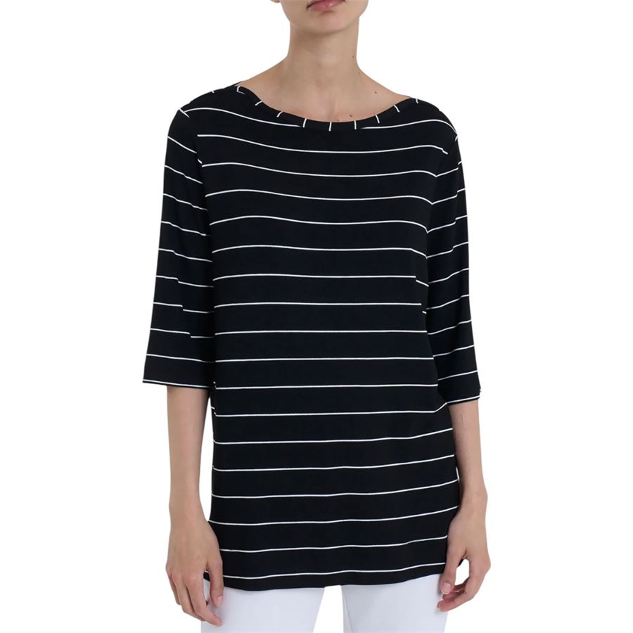 Maglietta soft con stripes spaziate in Viscosa Summer da donna Ragno | DP56TWB73F