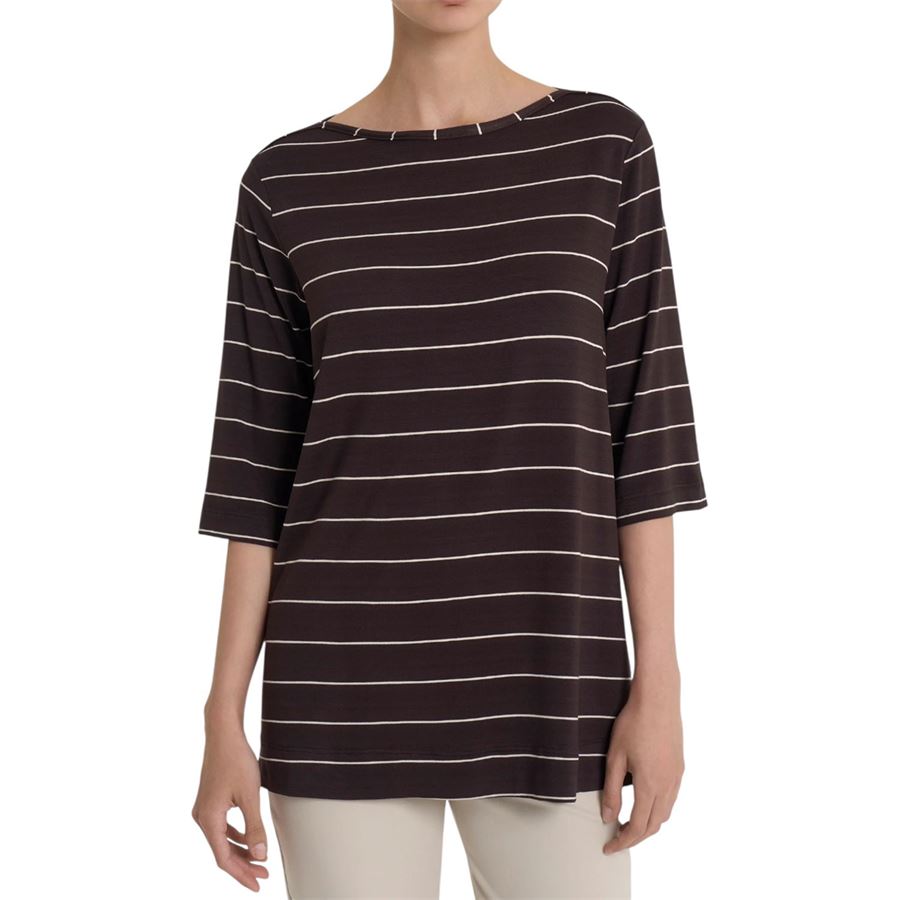 Maglietta soft con stripes spaziate in Viscosa Summer da donna Ragno | DP56TWB79F