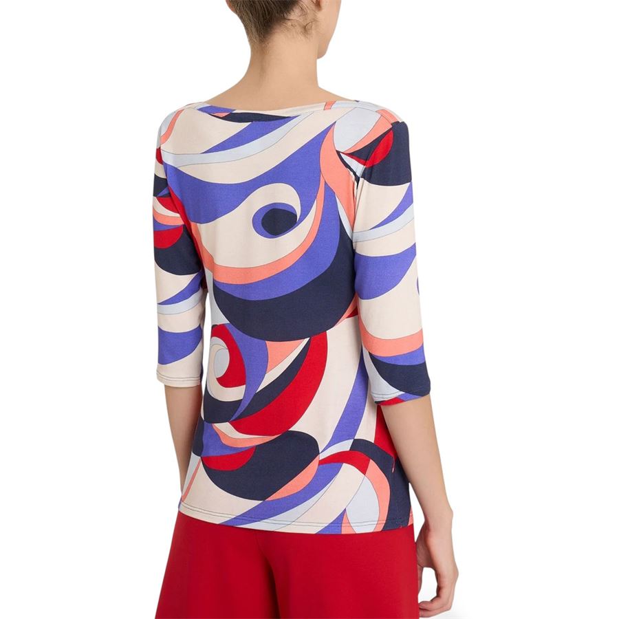Maglietta girocollo con waves pattern in Viscosa Summer da donna Ragno | DP86TJ986F