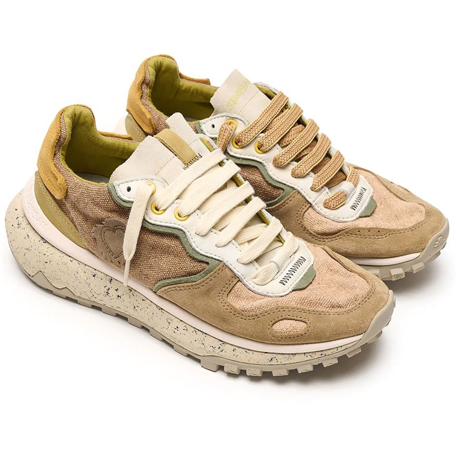 Chacrona Metta lino Whitewisp sneakers da uomo Satorisan | 110117ABROWN