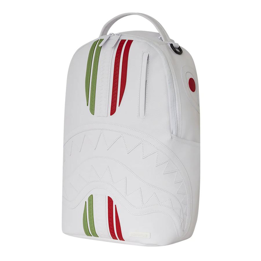 Italy Racing Stripes Backpack White zaino Sprayground | 910B6806NSZ