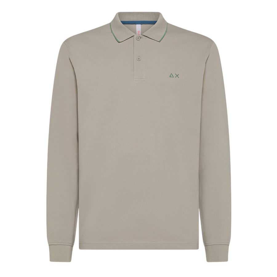 Polo Small Stripes On Collar L/s polo manica lunga da uomo Sun68 | A3511198