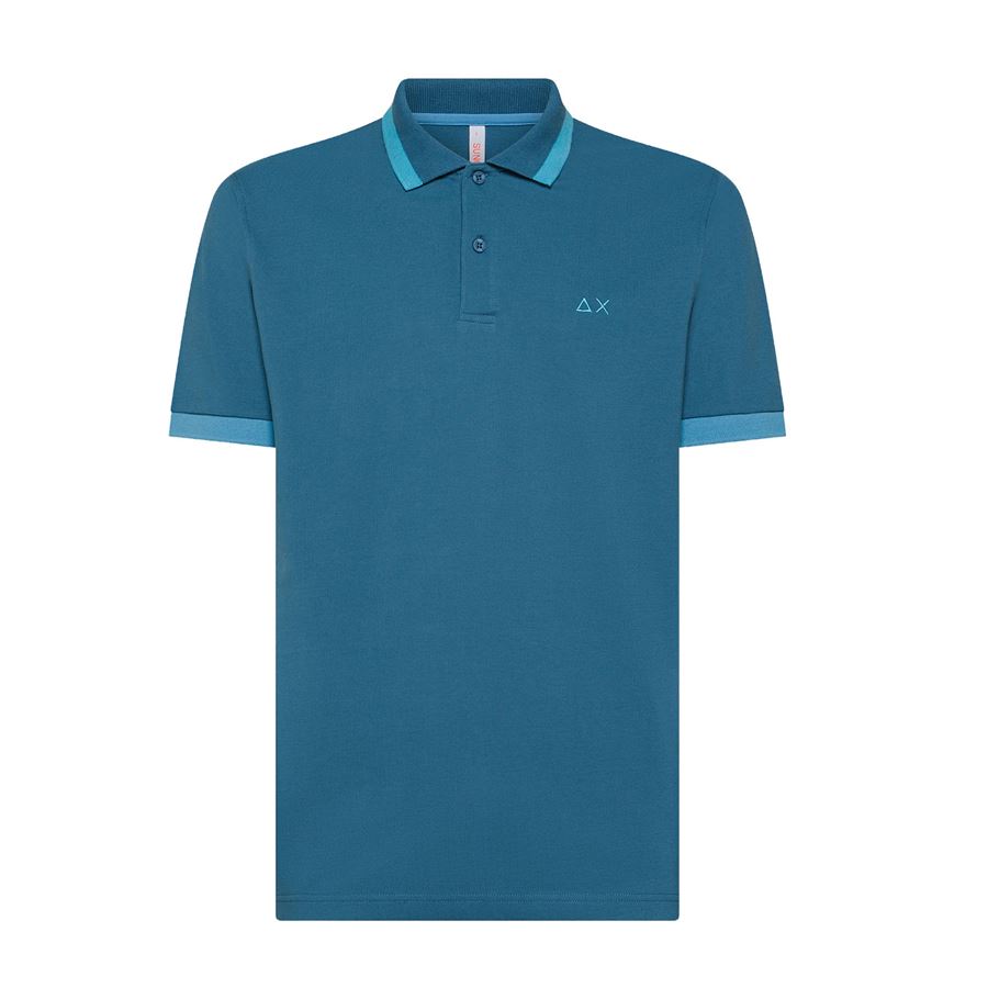 Polo Big Stripes On Collar S/s polo manica corta da uomo Sun68 | A3511280