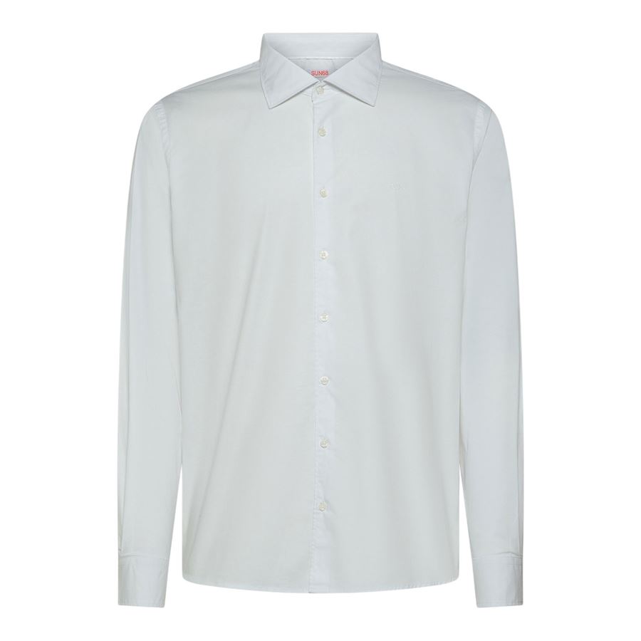 Shirt popeline stretch l/s camicia manica lunga da uomo Sun68 | S3510201