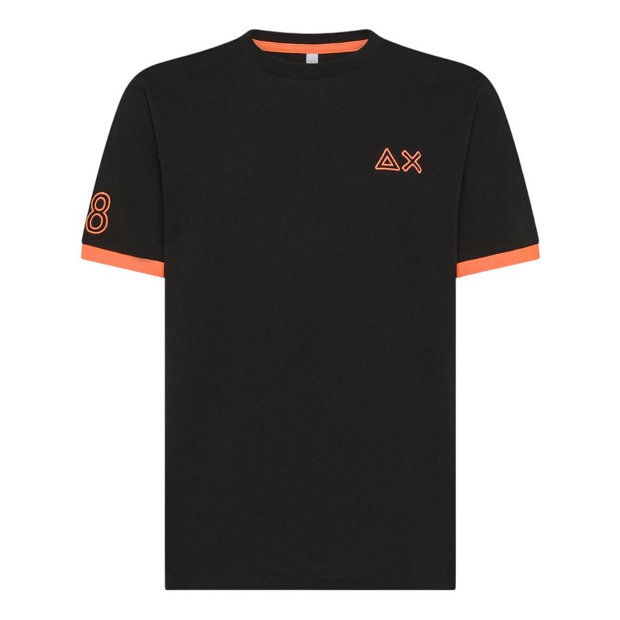T-shirt maniche corte da uomo in piquet con ricami Sun68 | T3512511