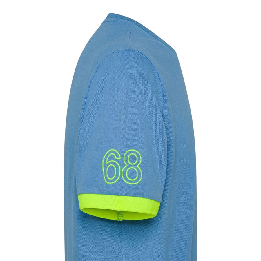 T-shirt maniche corte da uomo in piquet con ricami Sun68 | T3512556
