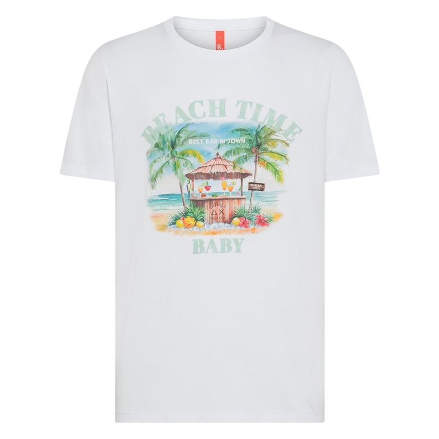 T-shirt manica corta da uomo in jersey di cotone Sun68 | T3514201